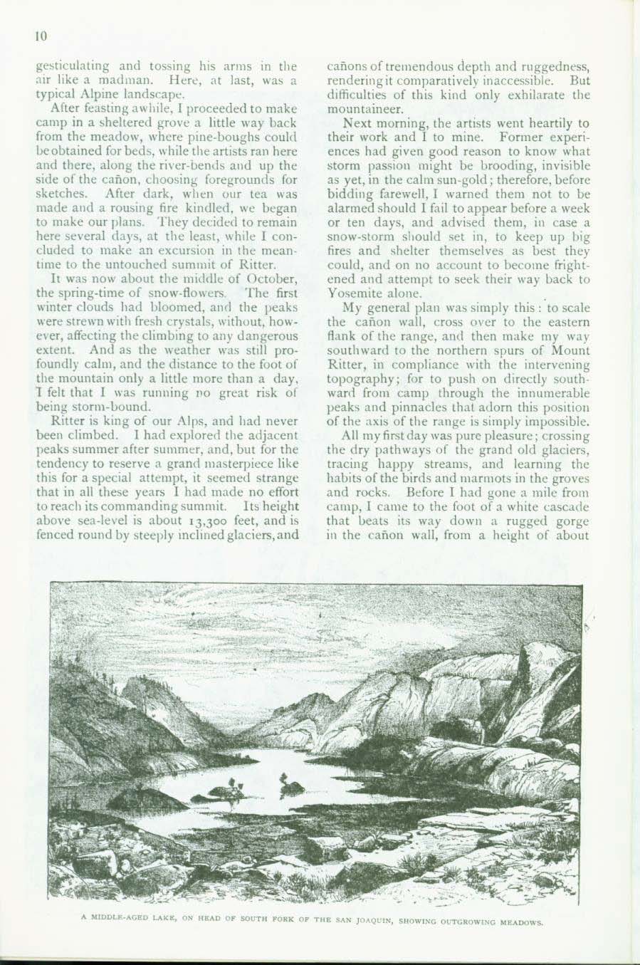 IN THE HEART OF THE CALIFORNIA ALPS: a near view of the High Sierra in 1872. vist0026d